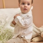 camisa alforzada manga larga lino