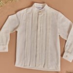 camisa alforzada manga larga