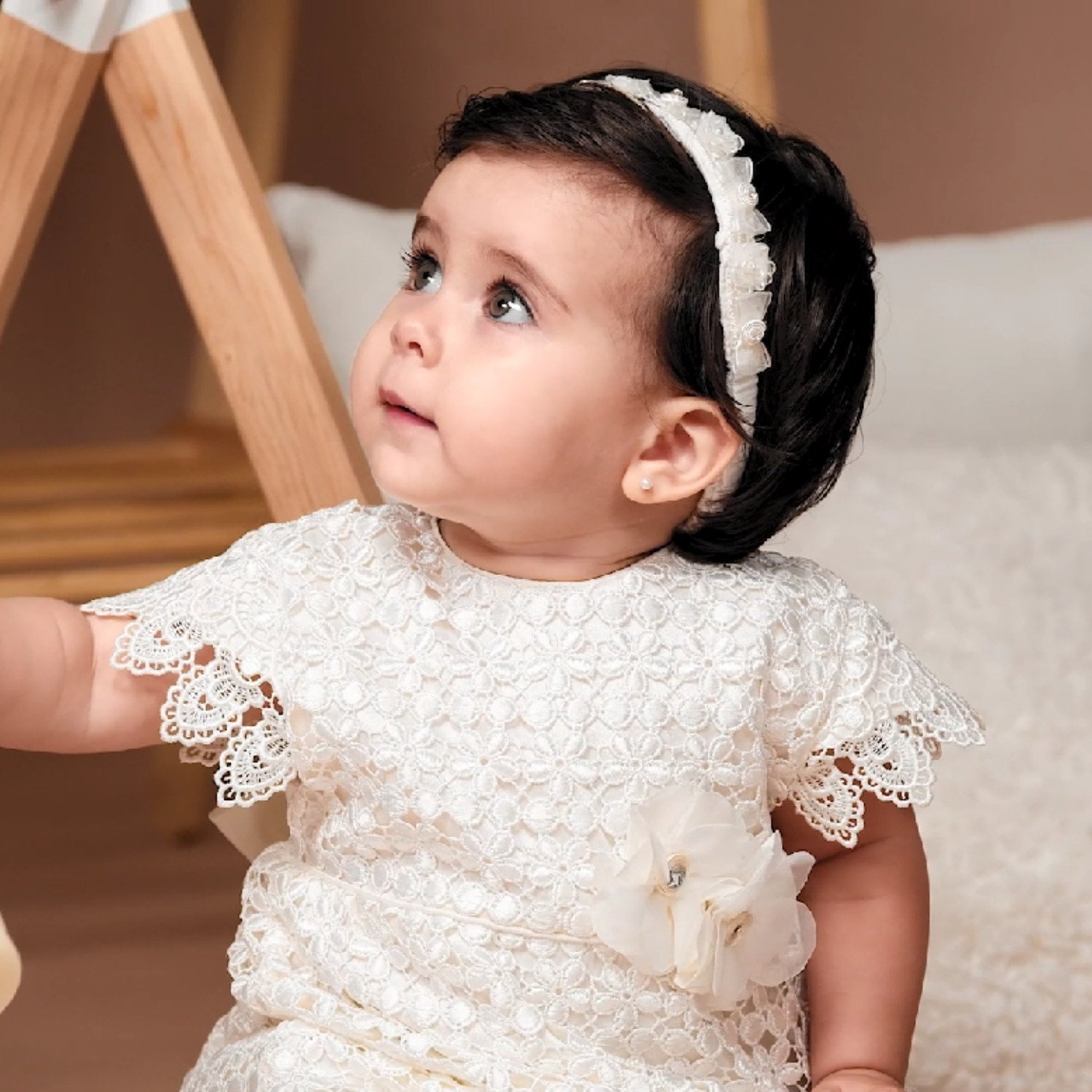 Vestido encaje bebe niña