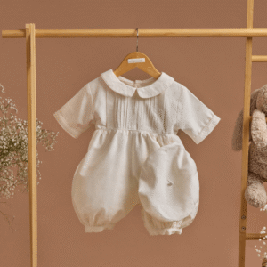 bombacho alforzas bautizo lino algodon