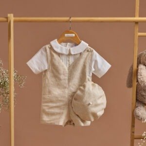 conjunto lino bordado a mano