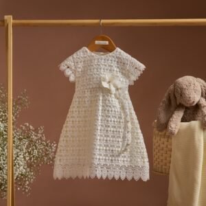 Vestido encaje bebe niña bautizo