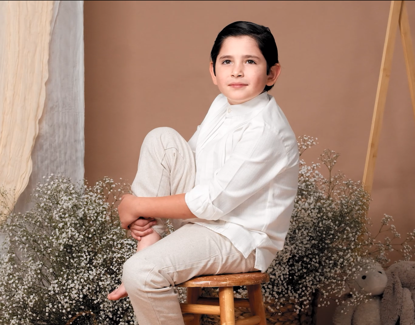 Camisa alforzada lino