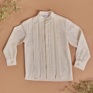 camisa alforzada lino algodon